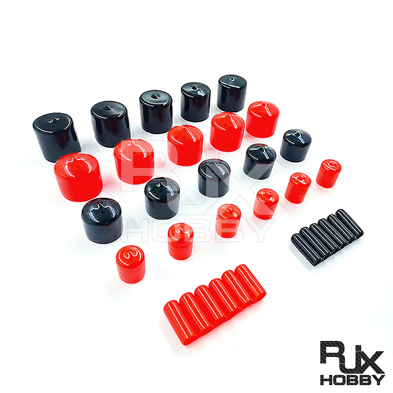  RJX 20pcs Rubber End Caps ID 8 10 12 14 15 16 18 20 22 25 28 30mm PVC Round Tube Bolt Cap Cover Protectors