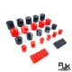  RJX 20pcs Rubber End Caps ID 8 10 12 14 15 16 18 20 22 25 28 30mm PVC Round Tube Bolt Cap Cover Protectors