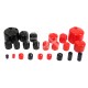  RJX 20pcs Rubber End Caps ID 8 10 12 14 15 16 18 20 22 25 28 30mm PVC Round Tube Bolt Cap Cover Protectors