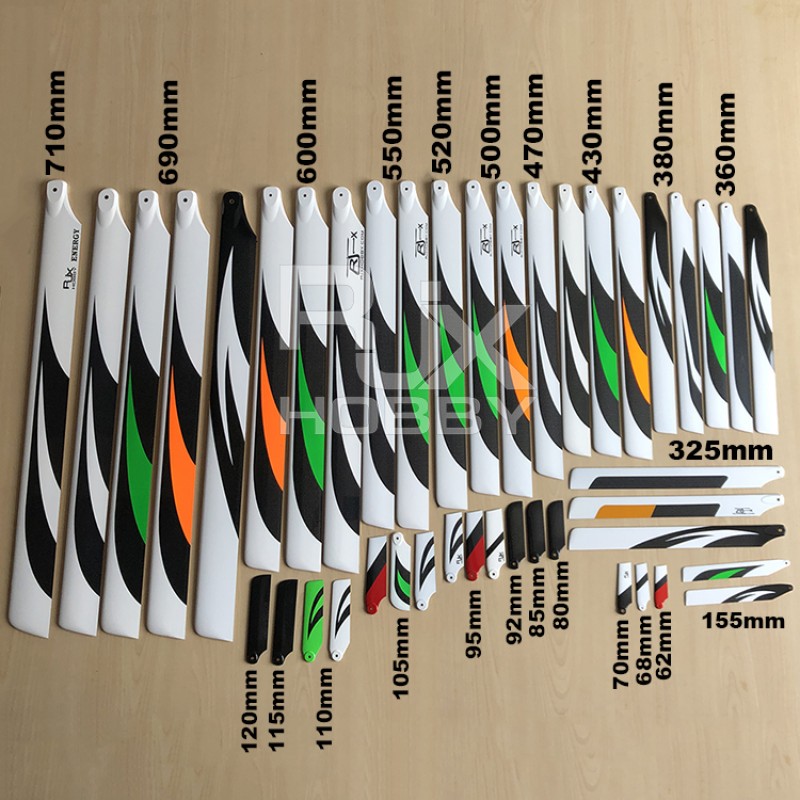 RJX Red 105mm  CF Tail Blades 