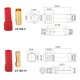 RJXHOBBY 3pairs XT150 6mm Banana Connector Male and Female Gold Plated Max.60A Continuous/130A Peak Current for Lipo Battery