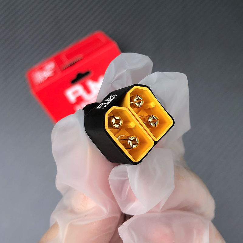RJXHOBBY 1pcs XT-60 Female to 2 XT-60 Male XT60 No wires in parallel connection harnesses Parallel Battery Connector Adapter