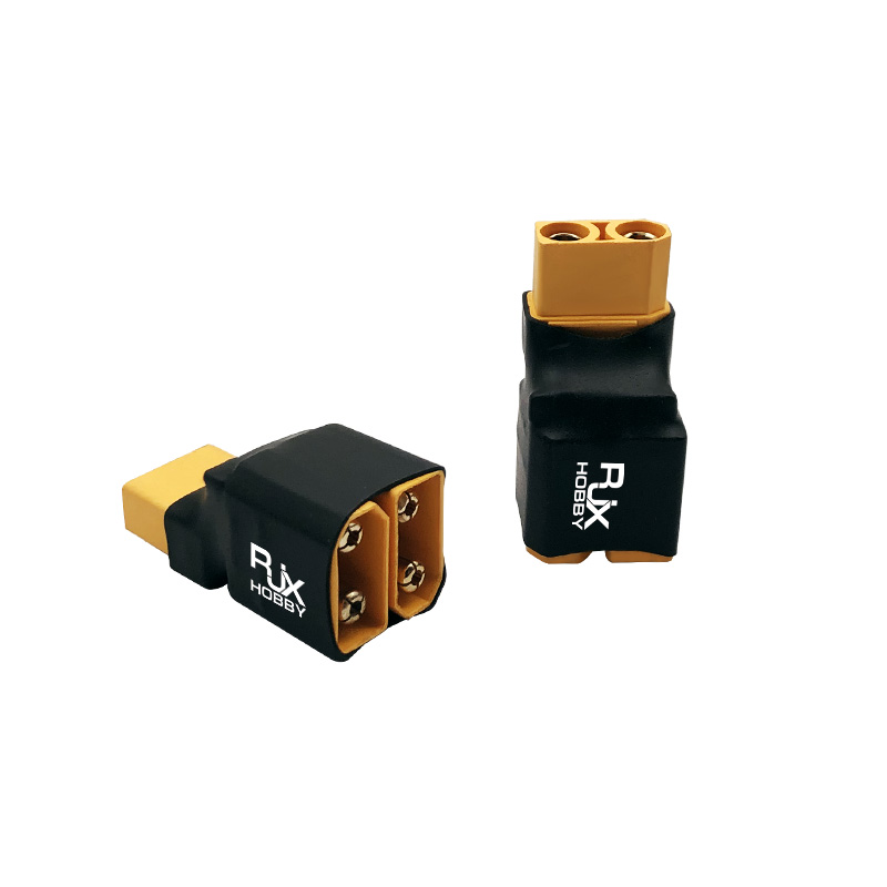 RJXHOBBY 1pcs 2 XT90 male to XT90 female No wires series connection harnesses series Battery Connector Adapter