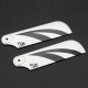 RJXHOBBY Black and White 70mm Tail CF Blades
