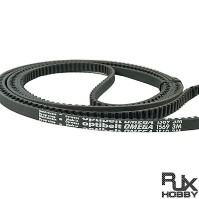 RJX Optibelt Omega Synchronous Timing Belt — 3 mm Pitch, 523 Teeth, 5 mm Width, 1569 mm Length, Chloroprene Rubber