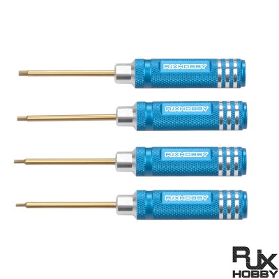 RJXHOBBY Mini Titanium Alloy Hex Wrenches Screw Removal Driver Tools Kit 1.5mm  2.0mm 2.5mm 3.0mm for RC Helicopter 4pcs