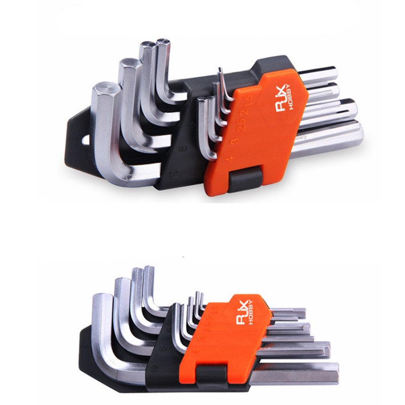 RJX 9 Pcs Hex Key Allen Wrench Set 1.5mm to 10mm Key Allen Key Set