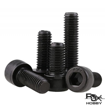 RJXHOBBY 50pcs M6 8mm-100mm Class 12.9 Alloy Steel Socket Head Caps Screws