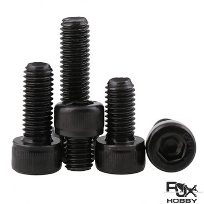 RJXHOBBY 100pcs M5 6mm-100mm Class 12.9 Alloy Steel Socket Head Caps Screws