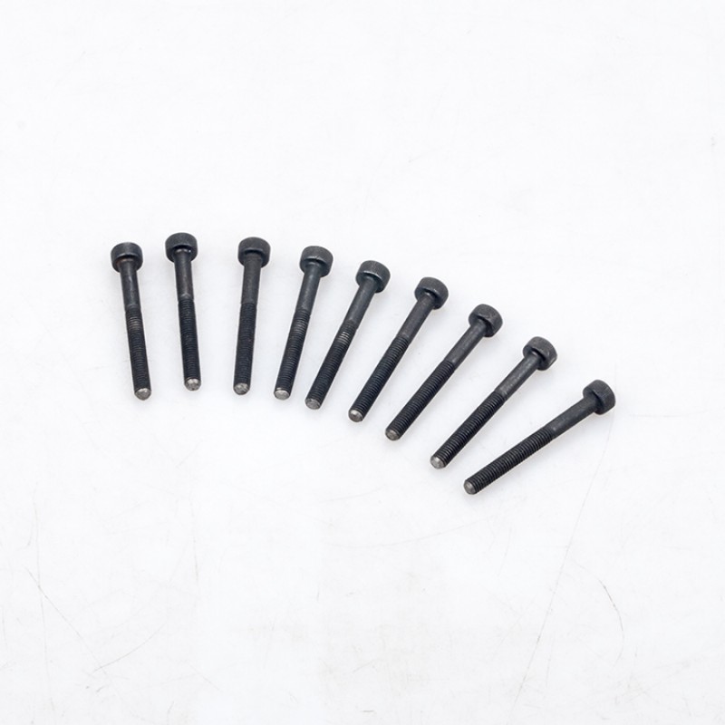 RJXHOBBY 50pcs M3 30mm-100mm Class 12.9 Grade Half Tooth Hex Hexagon Socket Cap Head Screw Partially Thread Allen Bolts