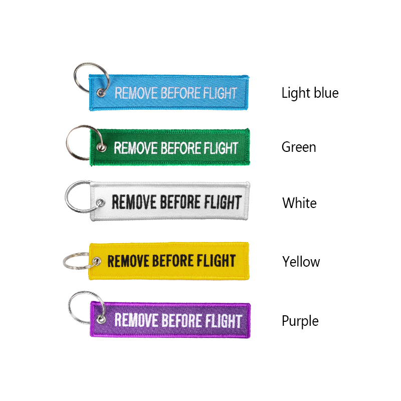 RJX Customs Remove Before Flight Keychain Jewelry Embroidery Engineer Key Chain
