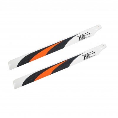RJX Orange 690mm Premium CF Blades-FBL Version (XL Version)