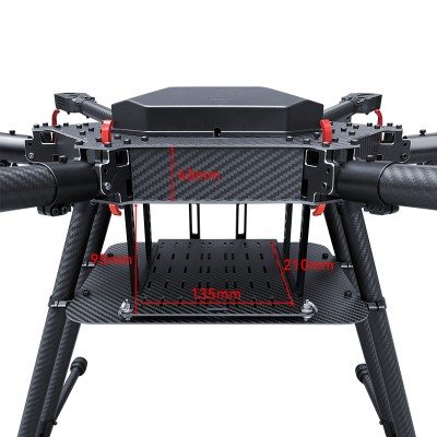 RJX1000 6-Axis Carbon Fiber Umbrella Folding Hexacopter Frame with Motor Mounts
