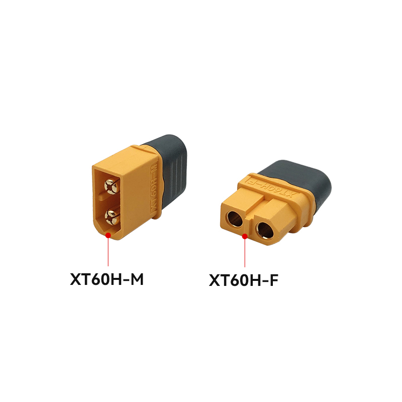 RJXHOBBY 5 Sets XT60H XT-60 Male Female Bullet Connectors Power Plugs(with caps) for RC Lipo Battery