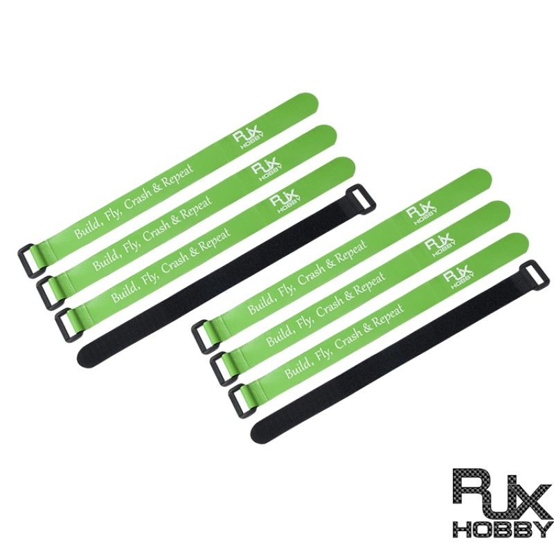 RJXHOBBY Non-Slip Silicone Battery Straps – 8 PACK(Width: 20mm Length: 200 / 250 / 300mm )