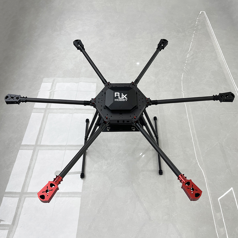 RJX1200C 6-Axis Carbon Fiber Umbrella Folding Hexacopter Frame with Motor Mounts ﻿