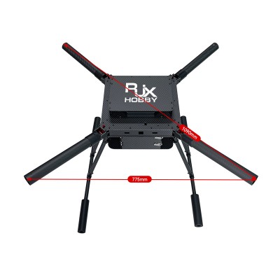 RJX1200D 4-Axis Carbon Fiber Umbrella Folding Quadcopter Frame without motor mounts