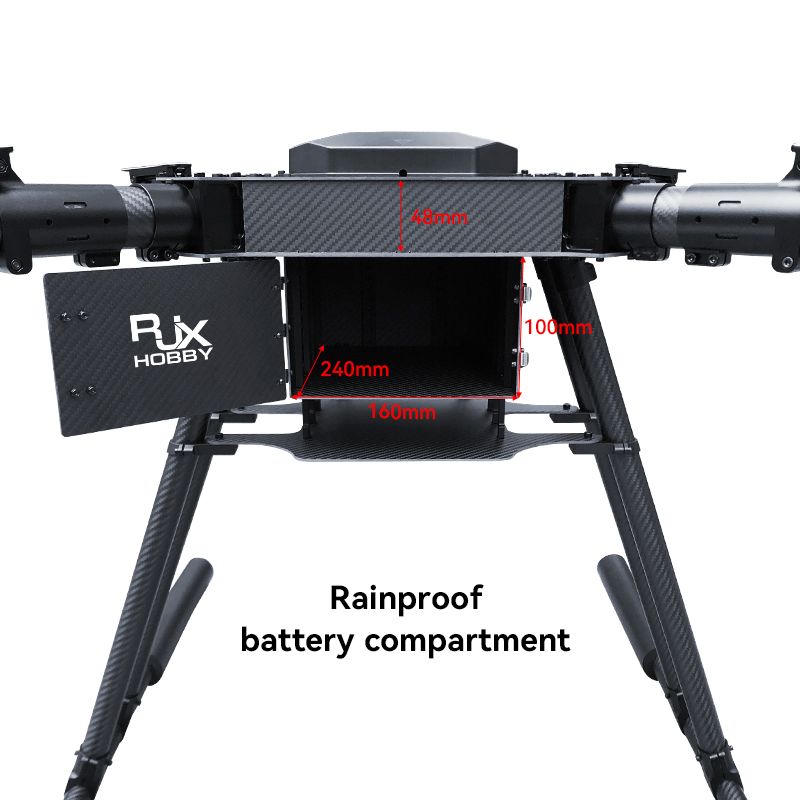 RJX1300C  4-Axis Carbon Fiber Folding Quadcopter Frame without motor mounts