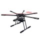 RJX1300J 6-Axis Carbon Fiber Umbrella Folding Hexacopter Frame with Motor Mounts 
