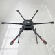 RJX1300 6-Axis Carbon Fiber Umbrella Folding Hexacopter Frame with Motor Mounts