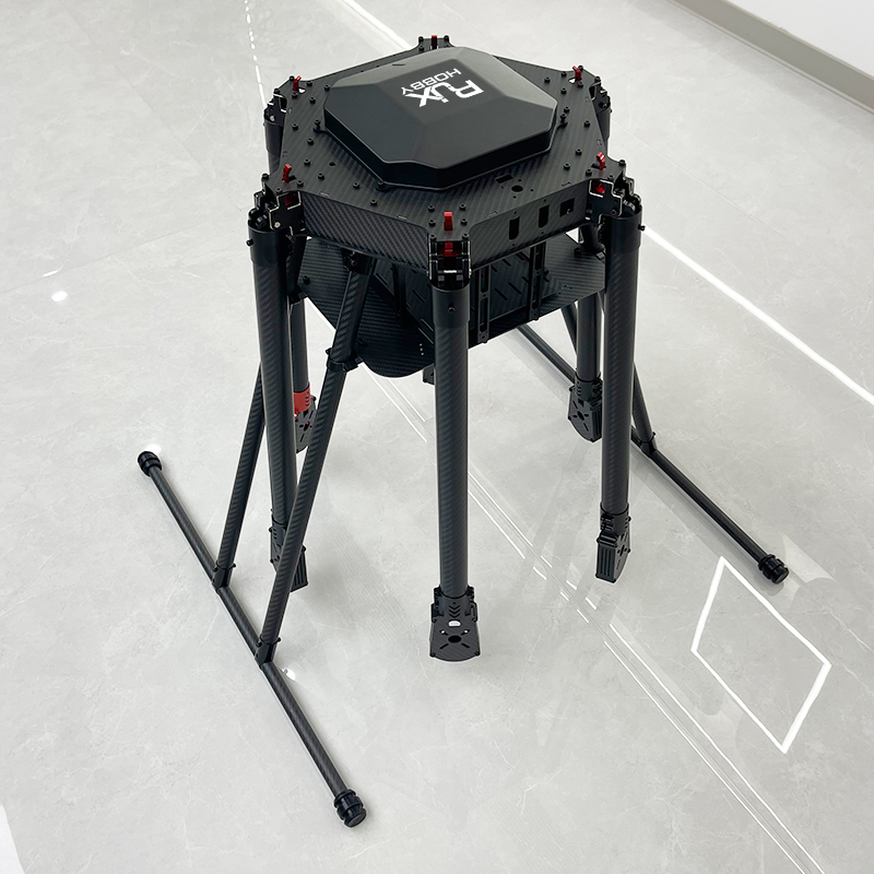 RJX1300 6-Axis Carbon Fiber Umbrella Folding Hexacopter Frame with Motor Mounts