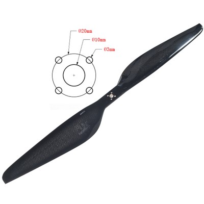 RJX 26×8.5In Class A popular style 3k carbon fiber CW and CCW propeller for multi-rotor like quadcopter,hexacopter