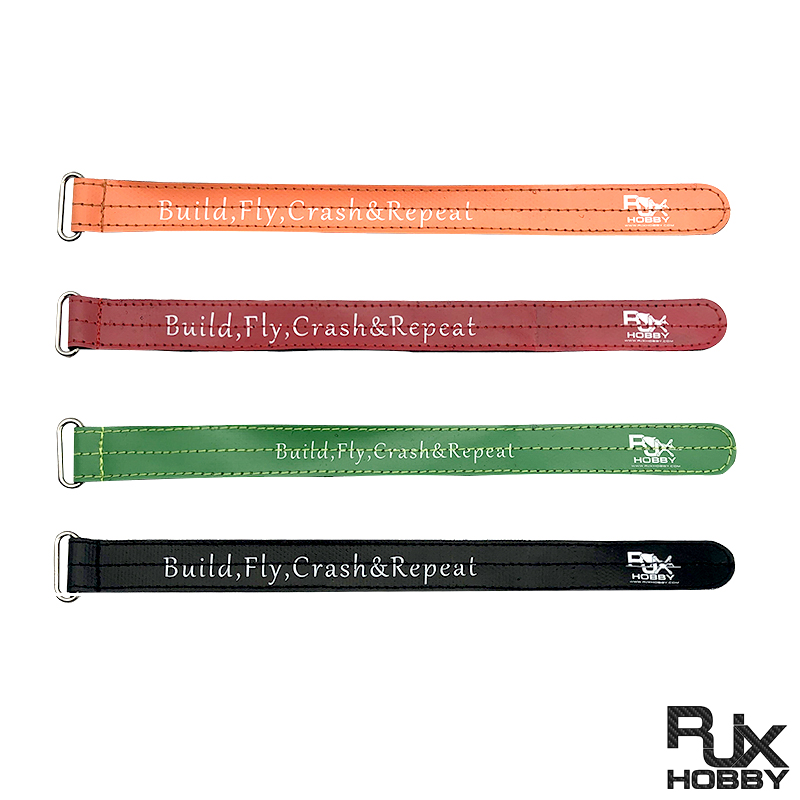 RJX Kevlar Stitched  Battery Strap w/ Metal Buckle– 4 Pack(Width: 20mm Length:200 /210 /220 /225 /230 /250 /300mm)
