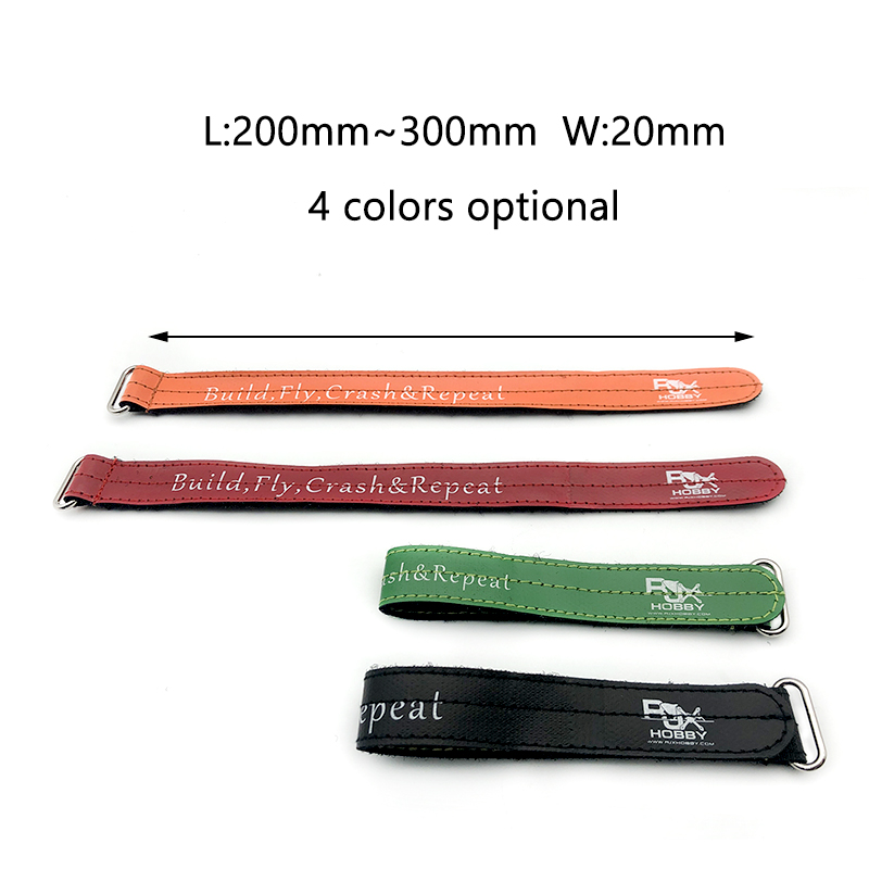 RJX Kevlar Stitched  Battery Strap w/ Metal Buckle– 4 Pack(Width: 20mm Length:200 /210 /220 /225 /230 /250 /300mm)