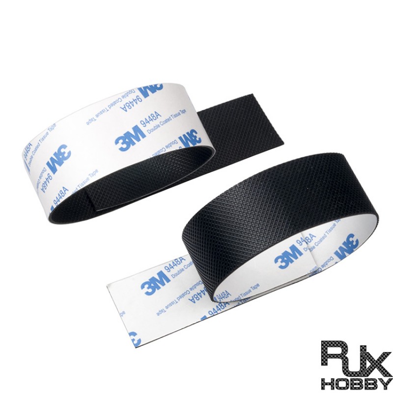 RJX 2pcs Mesh Surface FPV Anti-Slip Damping Silicone 300X30X1mm Mat Adhesive Tape for RC Quadcopter Multicopter Lipo Battery
