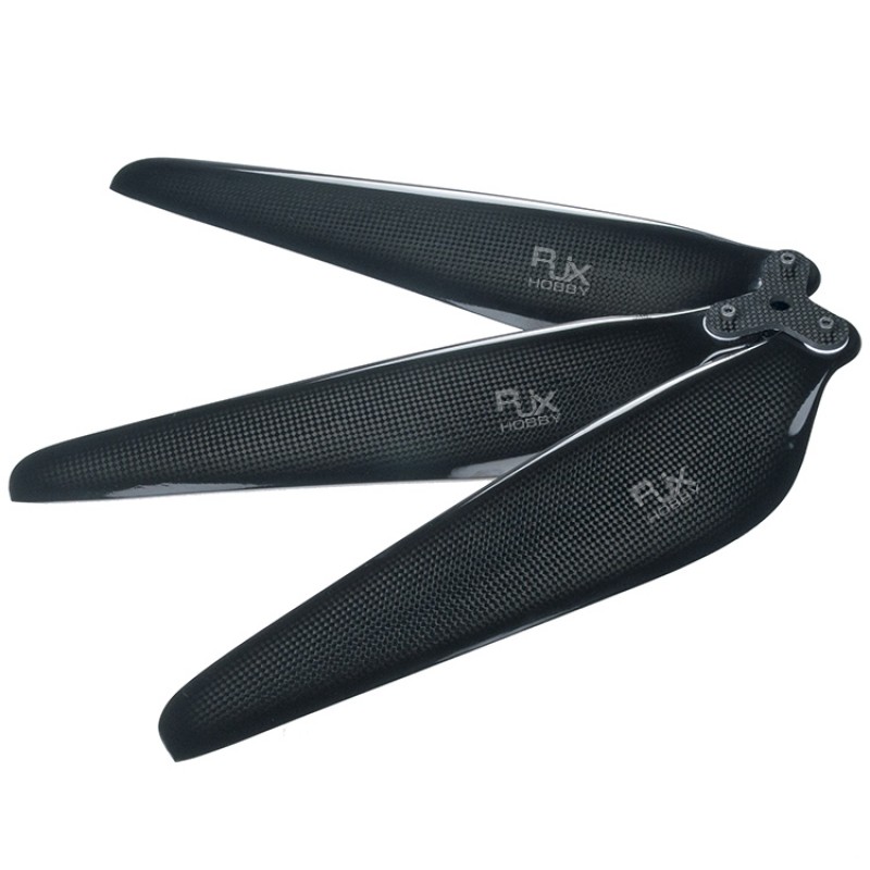 RJXHOBBY Carbon Fiber Folding Propeller – 3 BLADE – 28 x 9.2 (1 set)
