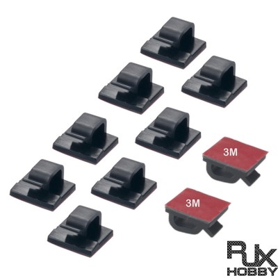 RJXHOBBY 10pcs 3M Self Adhesive Cable Clips Cord Organizer Management Clip Holder