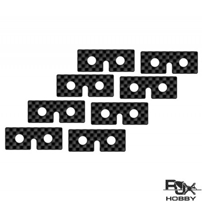 RJX CF Standard Servo Plate 8 pcs