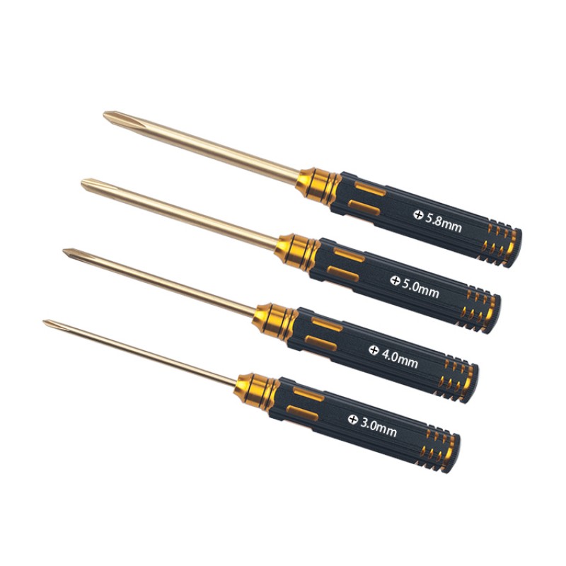 RJX 4pcs Phillips Screwdriver Tools Kit Set 3.0mm 4.0mm 5.0mm 5.8mm for RC FPV Car Boat Airplane