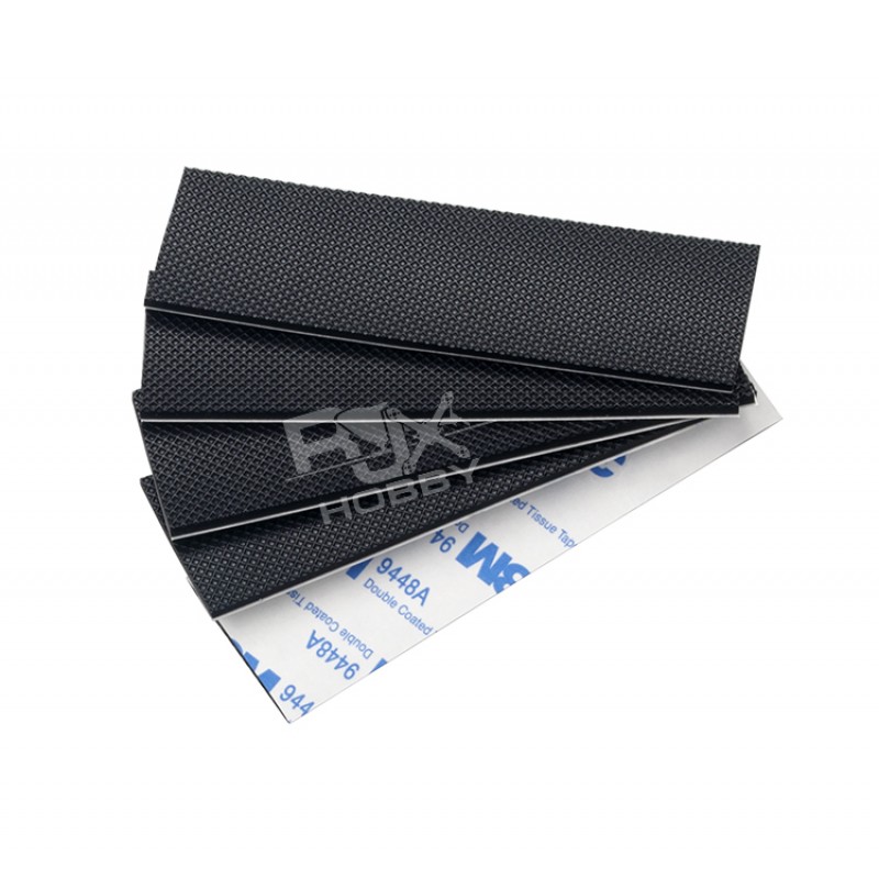 RJX 2pcs 250x 30x 3mm Mesh Surface FPV Anti-Slip Damping Silicone Mat Adhesive Tape for RC Quadcopter Multicopter Lipo Battery