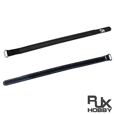 RJXHOBBY 2pcs Kevlar Battery Strap Kevlar Stitching Rubber Grip and Metal Buckle(Width: 12mm Length: 100 -400mm ） ﻿