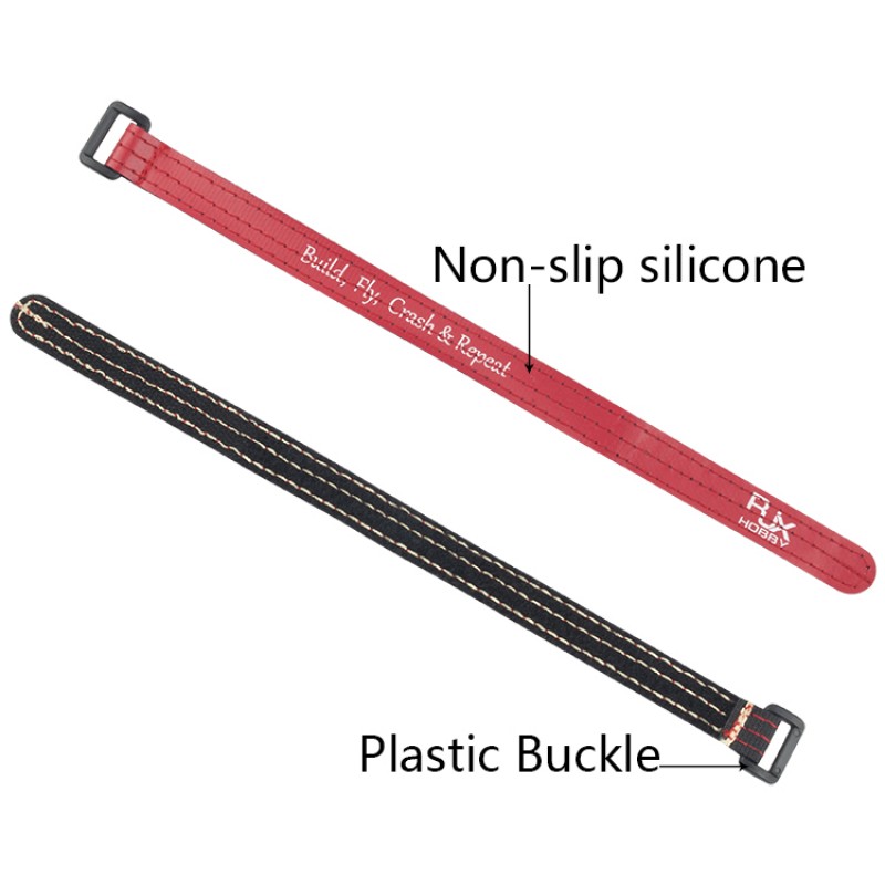 RJX Non-Slip Silicone Battery Straps – 4 Pack (Width: 16mm Length:150 /200 /210 /220 /230 /250 /300mm)