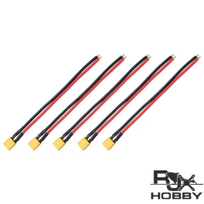 RJXHOBBY 5pcs XT30U Plug Male Connector with 150mm 16AWG Silicone Wire for RC LiPo Battery FPV Racing Drone