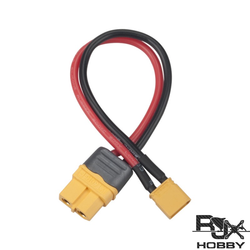 RJXHOBBY Female XT60 to XT30U Male Connector Cable 150mm 16AWG Silicon Wire Cables for RC Multicopter