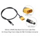 RJXHOBBY XT60 Male Bullet Connector to Male DC 5.5mm X 2.1mm DC5521 Rubber Power Cable for T12 Electric Soldering Iron