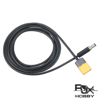 RJXHOBBY XT60 Male Bullet Connector to Male DC 5.5mm X 2.5mm DC5525 Rubber Power Cable for TS100 Electric Soldering Iron