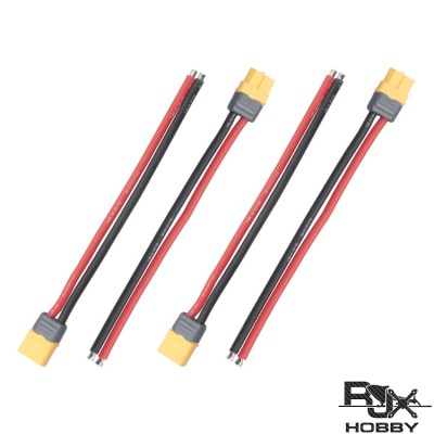 RJXHOBBY 4pcs XT60 Male Female Connector with Sheath Housing Connector with 150mm 12AWG Silicon Wire 