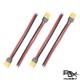 RJXHOBBY 4pcs XT60 Male Female Connector with Sheath Housing Connector with 150mm 12AWG Silicon Wire 