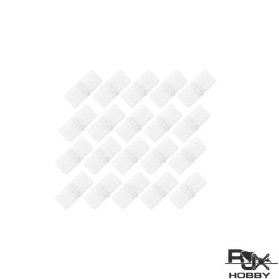 RJXHOBBY 20PCS Small Pinned Nylon Hinge RC Airplane Plane Parts Replacement