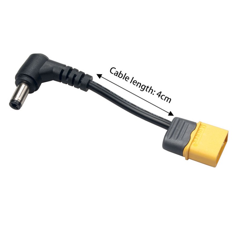 RJXHOBBY XT60 Male Plug DC 5.5mm x 2.5mm Male Adapter for FPV Lipo Battery & Drone Goggles