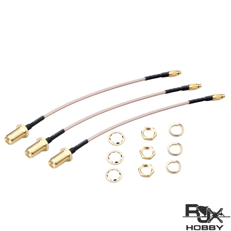 RJXHOBBY MMCX to SMA Female 120mm Low Loss FPV Antenna Extension Cable Antenna Adapter