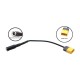 RJXHOBBY XT60 Male Bullet Connector to Female DC 5.5mm X 2.1mm DC5521 Rubber Power Cable