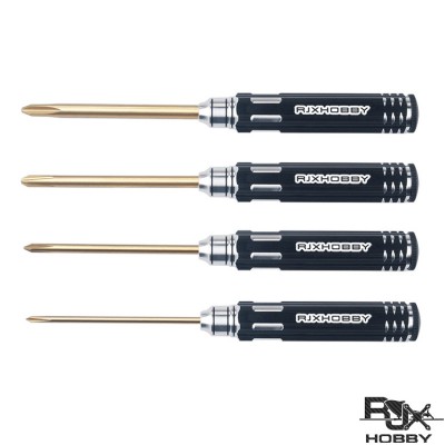 RJX 4pcs Phillips Screwdriver Tools Kit Set 3.0mm 4.0mm 5.0mm 5.8mm for RC FPV Car Boat Airplane