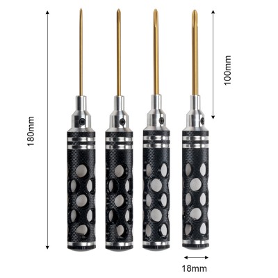 RJX 4pcs Phillips Screwdriver Tools Kit Set 3.0mm 4.0mm 5.0mm 5.8mm for RC FPV Car Boat Airplane