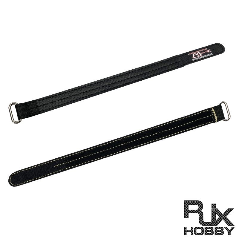RJXHOBBY 2pcs Kevlar Battery Strap Kevlar Stitching Rubber Grip and Metal Buckle(Width: 16mm Length:150-400mm)