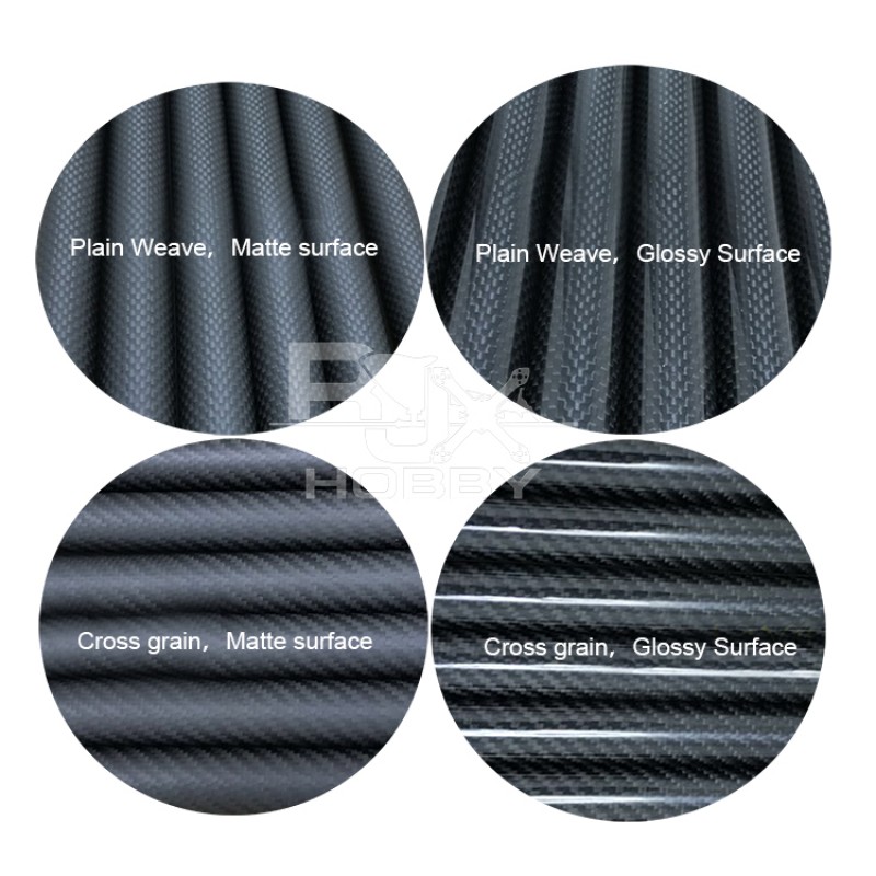 RJXHOBBY 3K Carbon Fiber Round Tube 1000mm (OD:31-40mm)